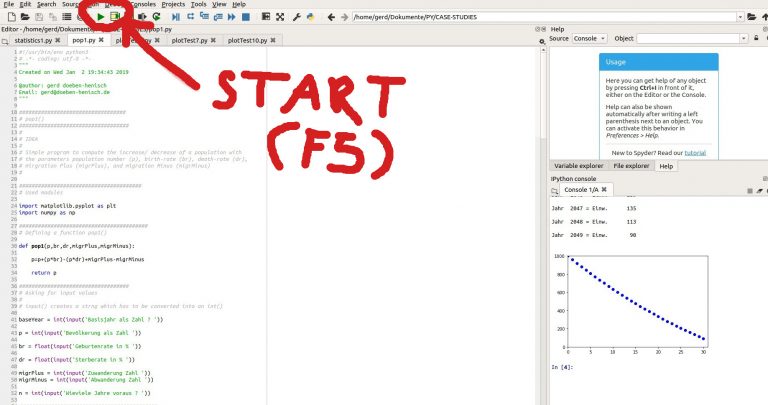 Python Program Example: Simple Population Simulation | uffmm